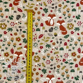Tissu déco Linenlook Autumn Woodland Fox