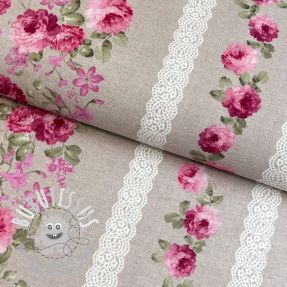 Tissu déco Linenlook Flowers lace