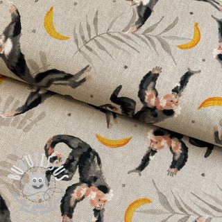 Tissu déco Linenlook Monkey Bananas