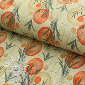Jersey VISCOSE Enjoy The Silence orange digital print