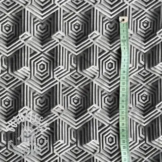 Jersey VISCOSE Structure grey digital print