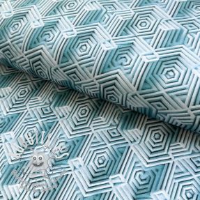 Jersey VISCOSE Structure blue digital print