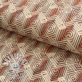 Jersey VISCOSE Structure beige digital print
