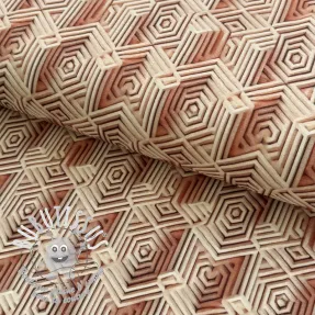 Jersey VISCOSE Structure beige digital print