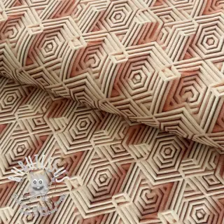 Jersey VISCOSE Structure beige digital print