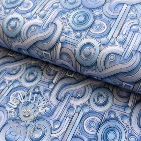 Jersey VISCOSE Unity blue digital print