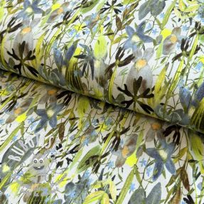 Jersey VISCOSE Vibrant forest lime digital print
