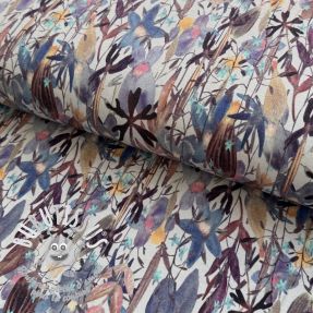 Jersey VISCOSE Vibrant forest grey digital print
