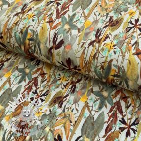 Jersey VISCOSE Vibrant forest brown digital print