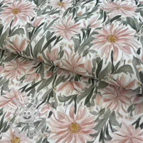 Tissu double gaze/mousseline Bunches of flowers digital print