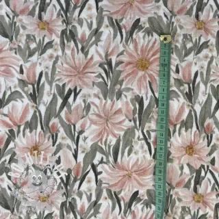Tissu double gaze/mousseline Bunches of flowers digital print
