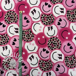 Sweat Happy faces pink digital print