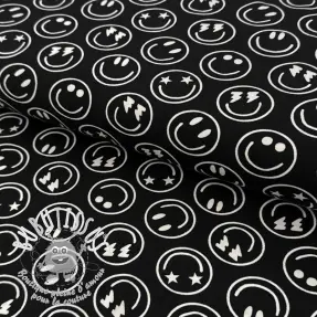 Jersey Happy faces black digital print