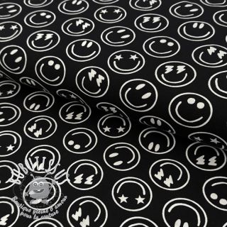 Jersey Happy faces black digital print