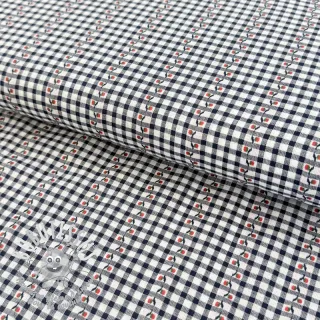 Tissu coton JACQUARD Climbing navy