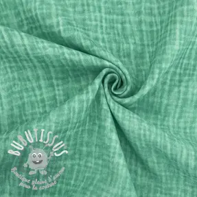 Tissu double gaze/mousseline Vintage green