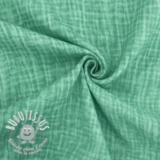 Tissu double gaze/mousseline Vintage green
