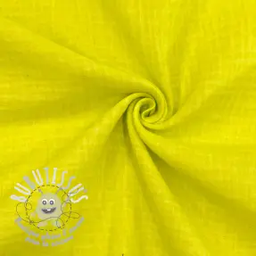 Tissu double gaze/mousseline Vintage neon yellow