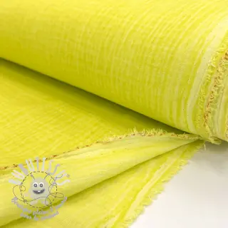Tissu double gaze/mousseline Vintage neon yellow