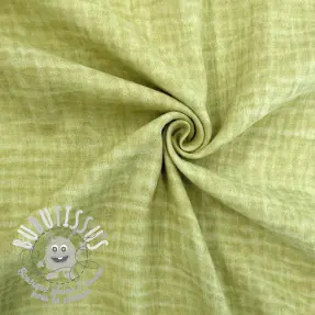 Tissu double gaze/mousseline Vintage lime