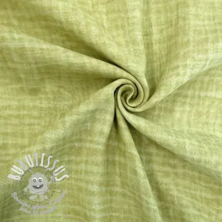 Tissu double gaze/mousseline Vintage lime