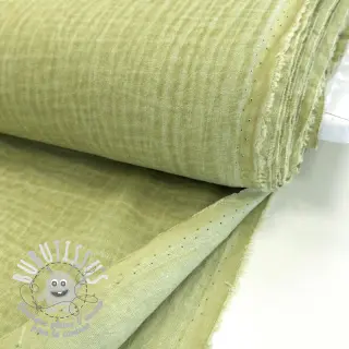 Tissu double gaze/mousseline Vintage lime