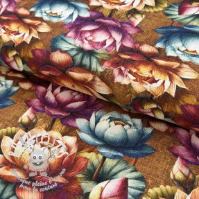 Viscose lin Marigold design C digital print
