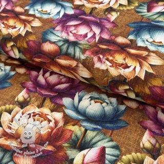 Viscose lin Marigold design C digital print