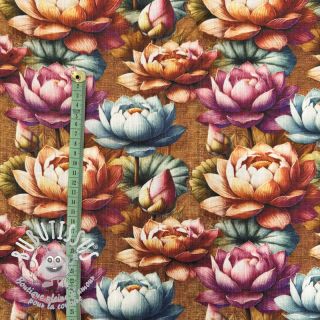 Viscose lin Marigold design C digital print