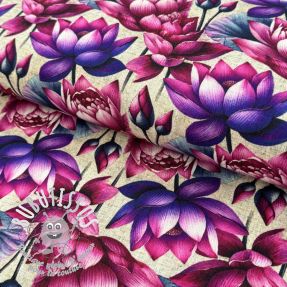Viscose lin Marigold design D digital print