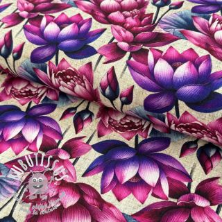 Viscose lin Marigold design D digital print