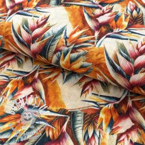 Viscose lin Marigold design A digital print