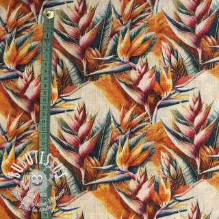 Viscose lin Marigold design A digital print