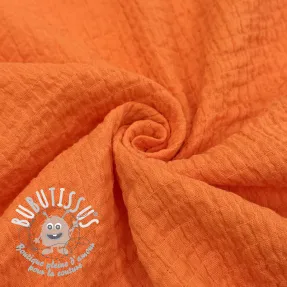 Tissu coton STRETCH Baby orange