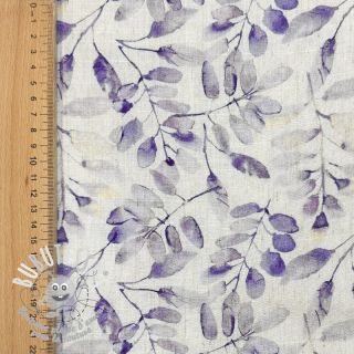 Viscose lin Natural Lin Lissy purple digital print