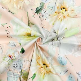 Tissu coton SATIN Oahu pink digital print