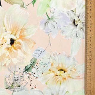 Tissu coton SATIN Oahu pink digital print