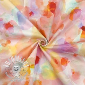 Tissu coton SATIN Niihau pink digital print