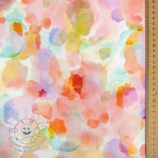 Tissu coton SATIN Niihau pink digital print