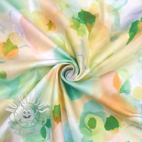 Tissu coton SATIN Niihau green digital print