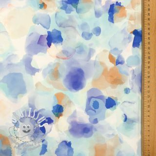 Tissu coton SATIN Niihau blue digital print