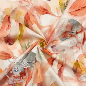 Tissu coton SATIN Hawaii pink digital print
