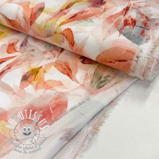 Tissu coton SATIN Hawaii pink digital print