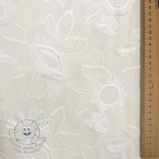 Tissu coton EMBROIDERY Catchy Swingy off white