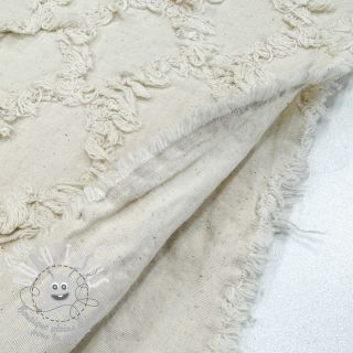 Tissu coton Ruffled Diamonds ecru