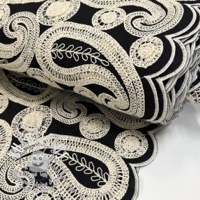 Tissu coton EMBROIDERY Anouk black