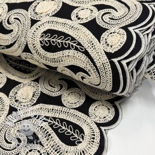 Tissu coton EMBROIDERY Anouk black