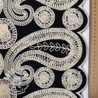 Tissu coton EMBROIDERY Anouk black