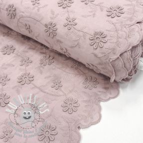 Tissu coton EMBROIDERY Catchy daisy rose