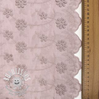 Tissu coton EMBROIDERY Catchy daisy rose